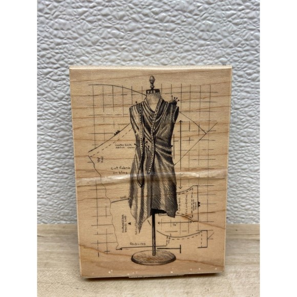 Inkadinkado Art Inkadinkado Wood Mounted Rubber Stamp Dress